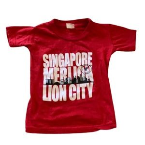 SINGAPORE 2T 🇸🇬 T SHIRT RED toddler child kid short sleeved